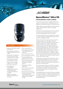 SpeedDome&reg; Ultra VII