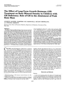 The effect of long-term growth hormone (GH) treatment on bone