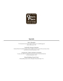 Specials - Otto`s Place