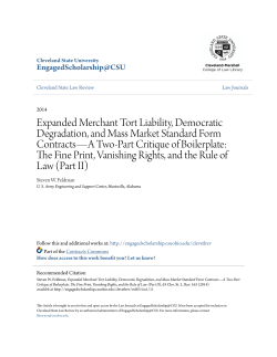 Expanded Merchant Tort Liability, Democratic Degradation, and