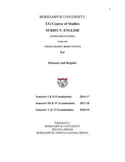 ENGLISH - Berhampur University