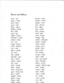 Roots and Affixes terra