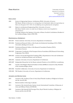 Pieter MARTENS - gemca - Université catholique de Louvain