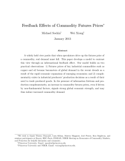 Feedback Effects of Commodity Futures Prices