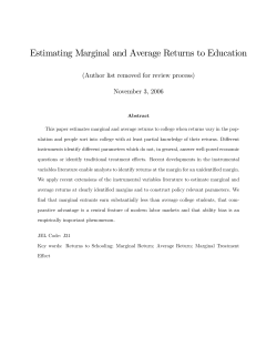Estimating Marginal and Average Returns to Education