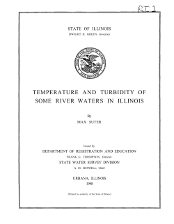 Temperature and Turbidity of Some River Waters in Illinois