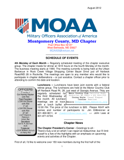 Aug 2012 Newsletter - Maryland Council of Chapters