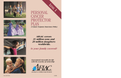 AFLAC`s Personal Cancer Protector Plan pays benefits