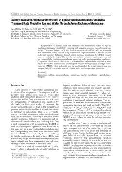Sulfuric Acid and Ammonia Generation by Bipolar Membranes