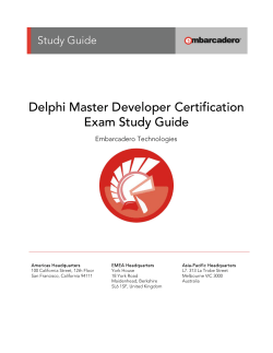 Delphi Master Developer Certification Exam Study