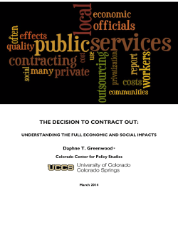 The Decision to Contract Out