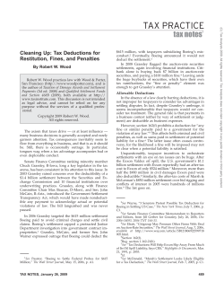 Cleaning Up: Tax Deductions for Restitution, Fines, and