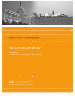 The Farm Bill and Beyond