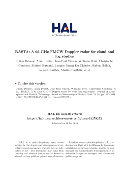 BASTA: A 95-GHz FMCW Doppler radar for cloud and - meteo
