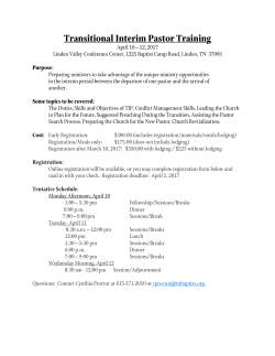 registration form - Tennessee Baptist Convention