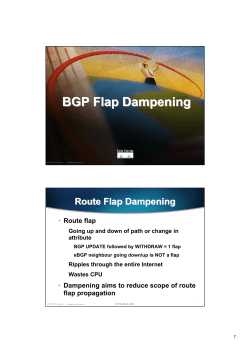 BGP Flap Dampening