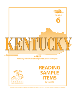 K-PREP Sampler RD gr6 2012 Annotation