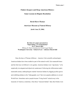 Finders Keepers and Deep American History: Some Lessons in