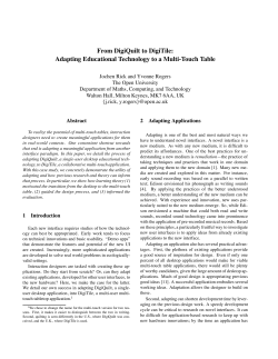 Adapting Educational Technology to a Multi-Touch Table