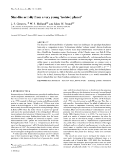 Star-like activity from a very young `isolated planet`