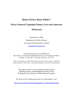 Richer Parties, Better Politics?