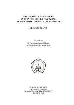 The Use of Foregrounding in John Steinbeck`s