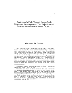 The Exposition of the First Movement of Opus 18, no. 1