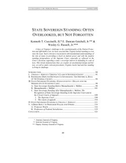 state sovereign standing: often overlooked, but not forgotten