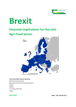 Brexit: Potential Implications for the Irish Agri-Food Sector