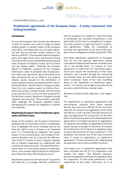Readmission agreements of the European Union