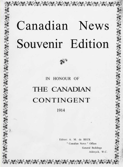 the canadian contingent - Brantford Public Library