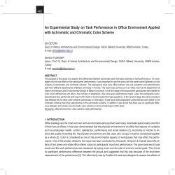 An Experimental Study on Task Performance in Office Environment