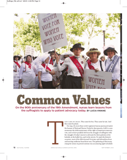 On the 90th anniversary of the 19th Amendment, nurses learn