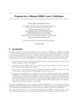 Proposal for a Minimal SBML Level 2 Definition