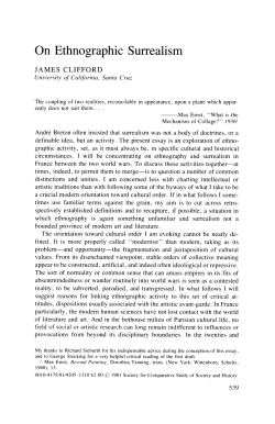 On Ethnographic Surrealism