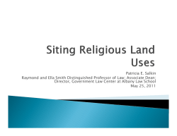 Siting Religious Land Uses