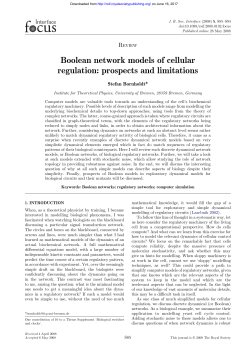 Boolean network models of cellular regulation: prospects and