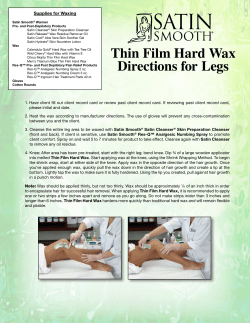 Thin Film Hard Wax Directions for Legs