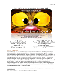 American Literature Through the Eyes of a Child - plaza