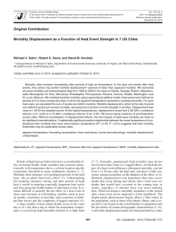 Mortality Displacement as a Function of Heat Event Strength in 7 US