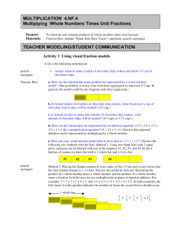 MULTIPLICATION 4.NF.4 Multiplying Whole Numbers Times Unit