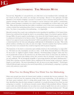 multitasking: the modern myth