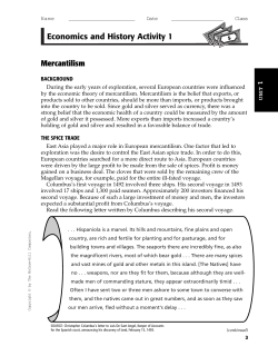Mercantilism Economics and History Activity 1