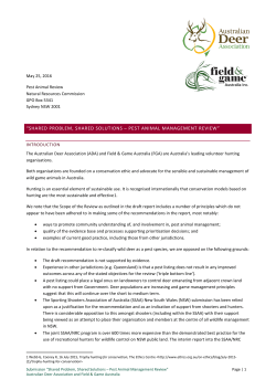 Australian Deer Association and Field and Game Australia Inc