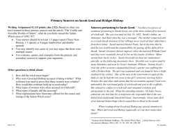 Primary Sources on Sarah Good and Bridget Bishop