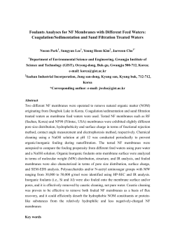 Coagulation/Sedimentation and Sand Filtration Treated Waters
