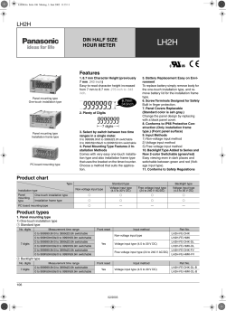 Features Product chart Product types DIN HALF SIZE HOUR METER
