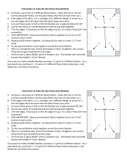 Instructions to make No-Sew Fleece Knot Blankets A
