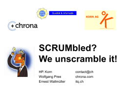 SCRUMbled? We unscramble it!