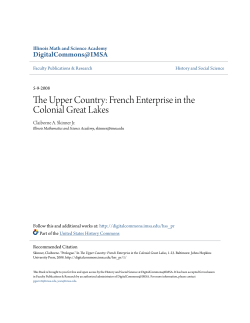 The Upper Country: French Enterprise in the Colonial Great Lakes